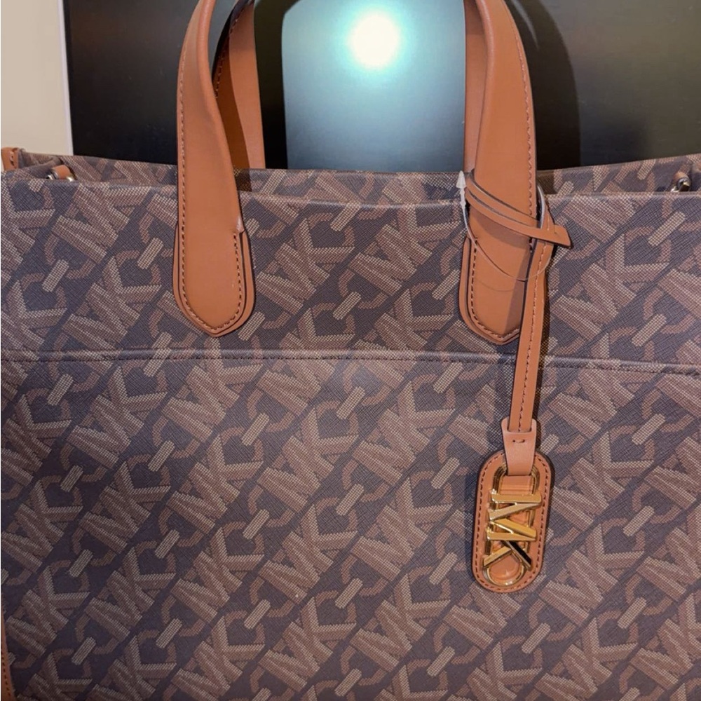 Michael Kors Brown and Tan Signature Tote